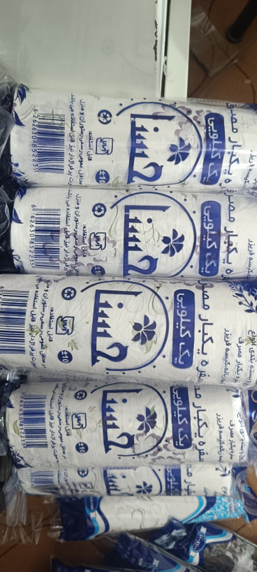 رول سفره یکبار مصرف طرحدار برند حسنا ۱ کیلویی